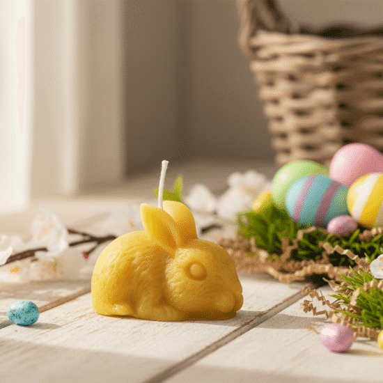 Bougie en forme de lapin