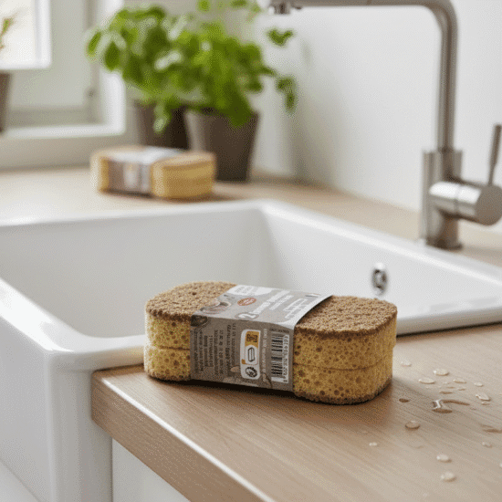 Eponges en coques de fruits