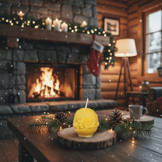 Bougie en boule de Noël