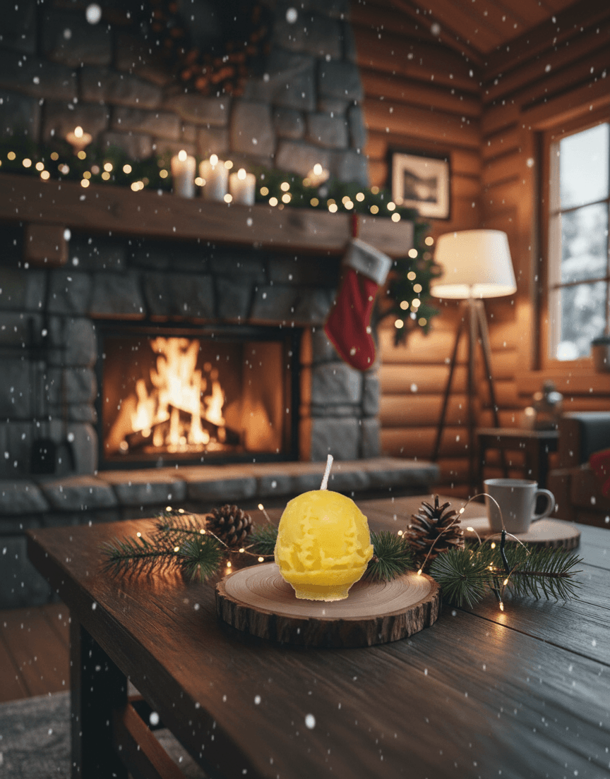 Bougie en boule de Noël