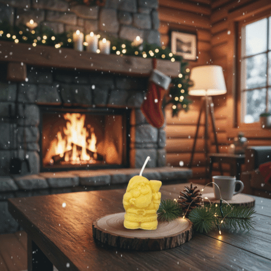 Grande bougie en forme de Père-Noël