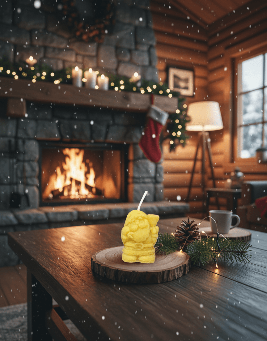 Grande bougie en forme de Père-Noël