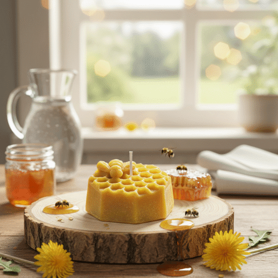 Nid d'abeille en bougie